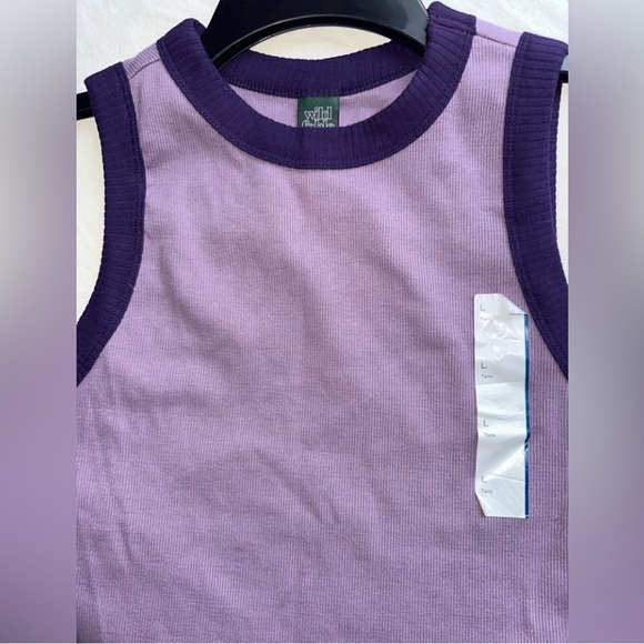 3 Tank Tops Bundle - Purple, White Racerback & Navy Cami - Size Large NWT & NWOT - Picture 2 of 7